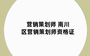 营销策划师 南川区营销策划师资格证